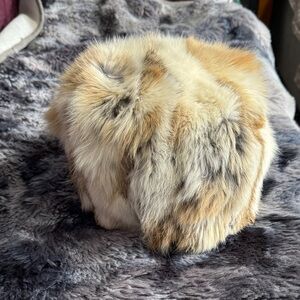 Adrienne Landau Natural Rabbit Fur Hat